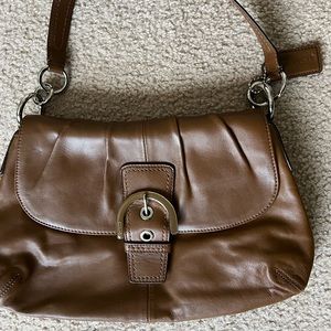 Coach Leather Signature Shoulder Bag Tote Purse